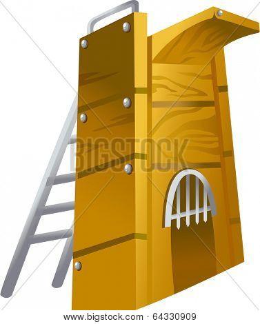 Vector illustration of diving board