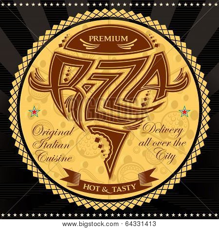 Icon On Theme A Pizza Delivery Restaurant
