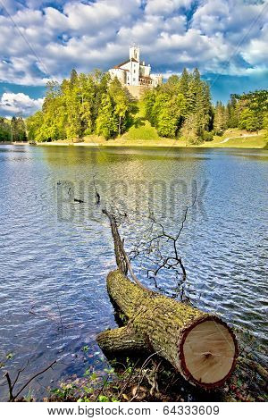 Castle Trakoscan Above Beautiful Lake