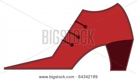 Vector illustration of a shoe for women