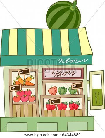 Vector illustration of a store