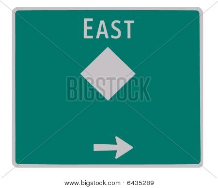Road sign East