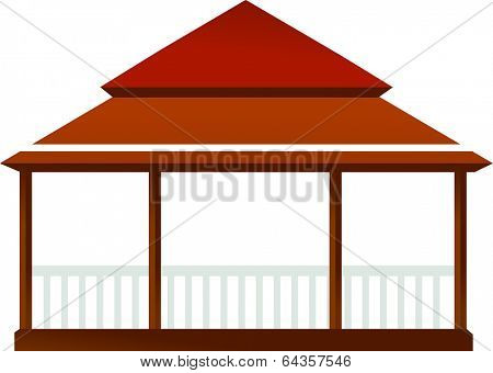 Vector illustration of a gazebo