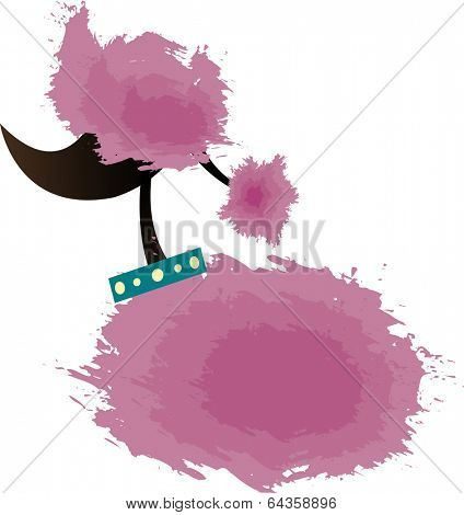 Vector illustration of pink corsage.