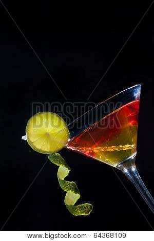Molecular mixology - Cocktail with juice sphere