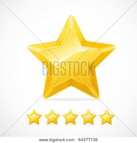 Vector gold star