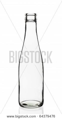 Empty Glass Bottle Isolated On White Background