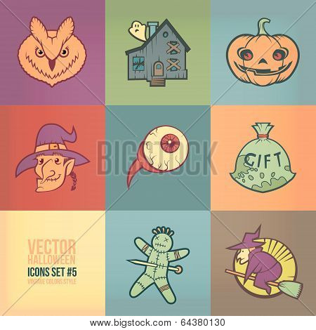 Halloween Vector Icons Set