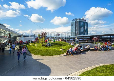 Crowded Shopping Center, Bucharest, Romania