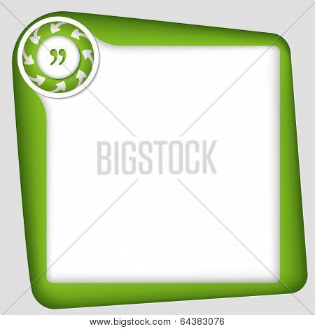 Vector Frame For Inserting Text With Quotation Mark