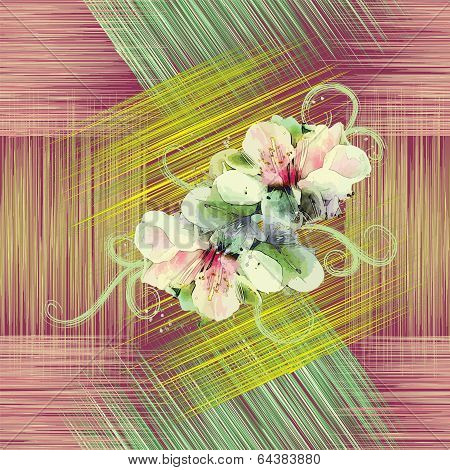 Seamless pattern with spring flowers
