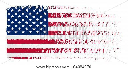 Brushstroke Flag United States With Transparent Background