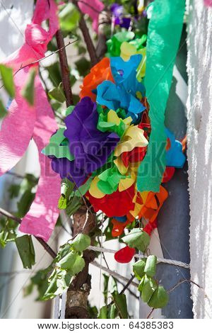 Decoration Of A Maypol Birch Tree