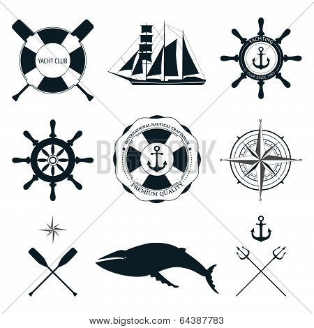 Vector set of sea icons