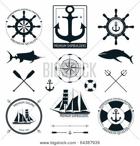 Vector set of sea icons