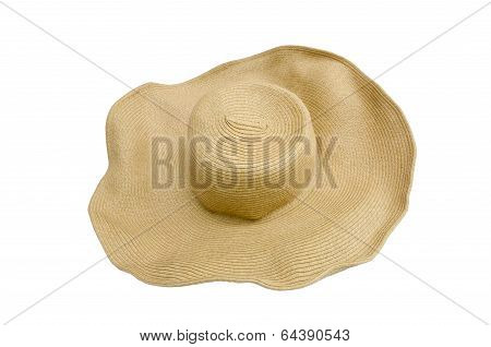 Straw Hat On White Background