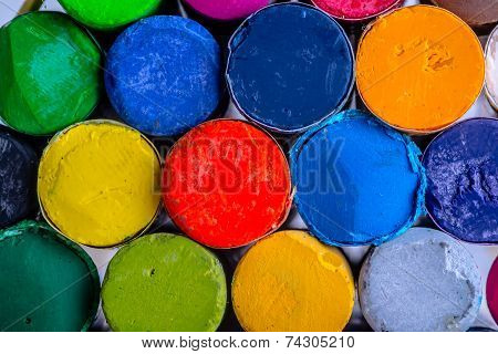 Abstract of Oil pastels