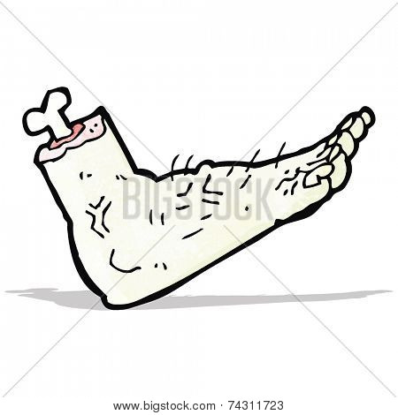 cartoon gross severed foot