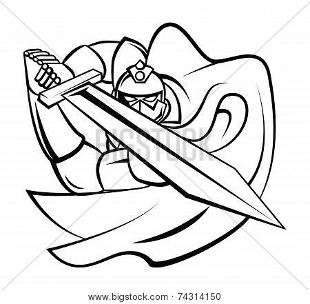 Knight Warrior Vector Illustration