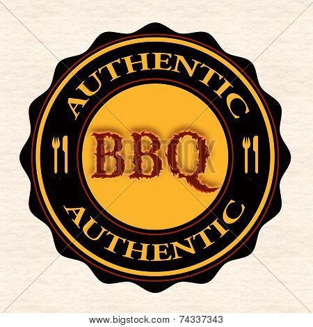 Bbq Authentic Stamp