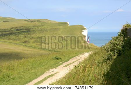 Lighthouse At Beachy Head. England