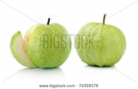 Guava Fruit Isolated On White Background