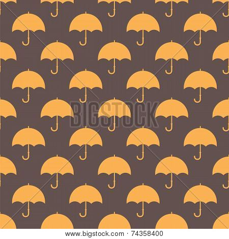 Vintage Seamless Pattern With Umbrellas