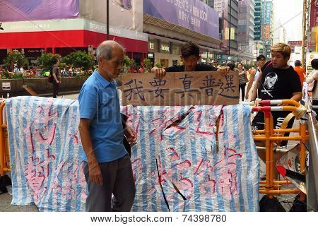 Umbrella Revolution In Mong Kok