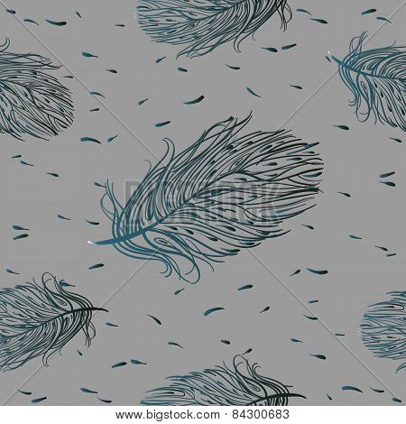 Seamless Pattern With Feather