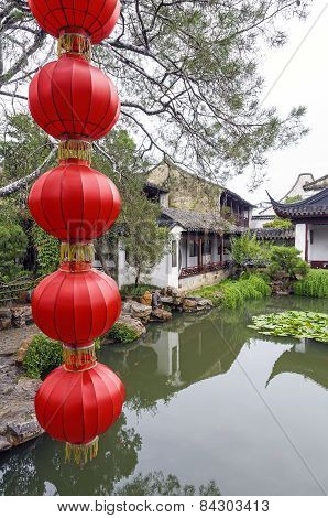 Suzhou, China - August 12, 2011: View The Master of the Nets Garden in Suzhou. This is among the finest gardens in China. It is located at Gusu District (formerly Canglang District).