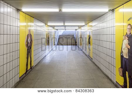 Metro Station For S And U-bahn Eschenheimer Tor In Frankfurt, Germany