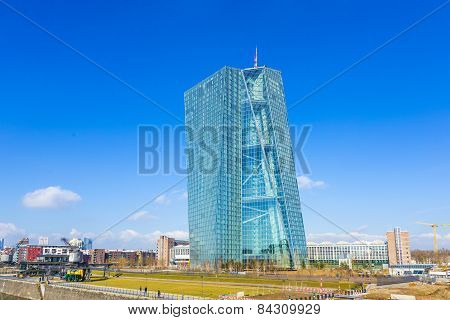 New Seat Of The European Central Bank In Frankfurt