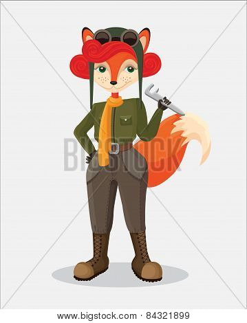 military fox-pilot that taking the wrench