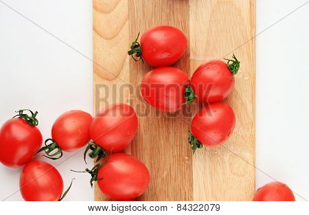 cherry tomatoes scattered