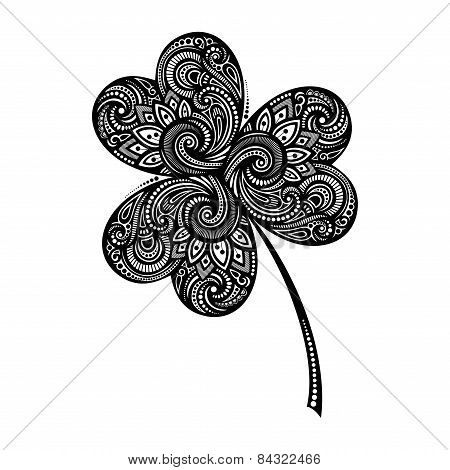 Vector St. Patrick's Day Symbol, Leaf Clower