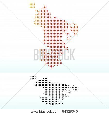 Departmental Collectivity Of Mayotte With Dot Pattern