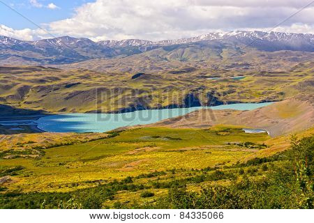 Alpine Lake In The Patagonian Highlands