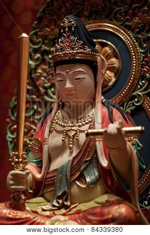 Resting Buddha in a temple in Singapore