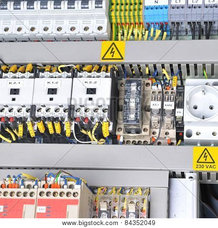 Panel With  Electrical Equipment