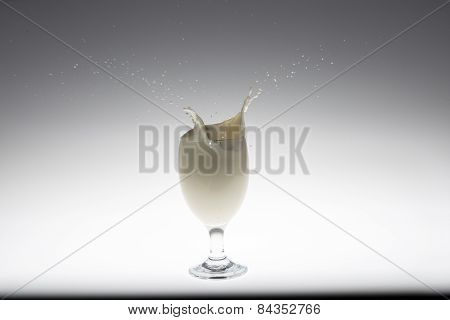 Splash Of Milk In A Glass