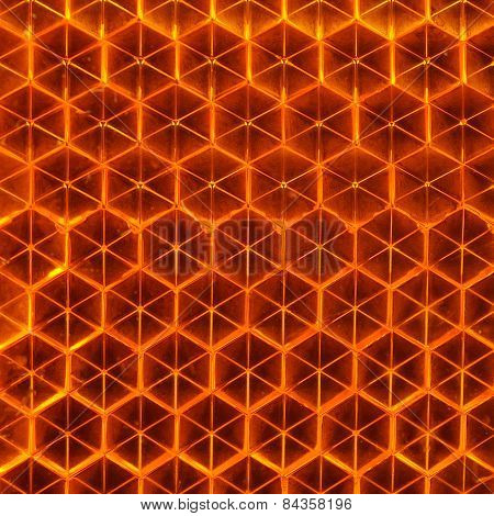 Orange Retroreflector Macro