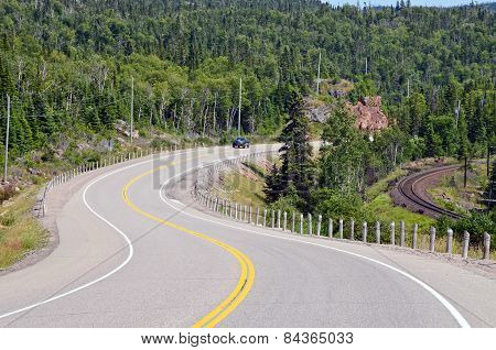 Transcanada Highway Along Superior Lake Shore