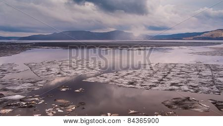 Ice Thaws On Volga River