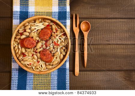 Chilean Dish Called Porotos con Riendas