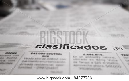 Newspaper Classified Section