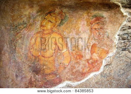 World Famous Frescos Of Ladies In Sigiriya Style