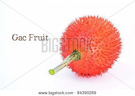Gac Fruit Isolated On White Background