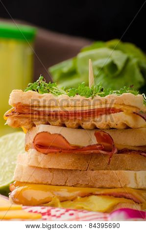Reuben Sandwich With Cabbage, Beef And Spicy Dressing