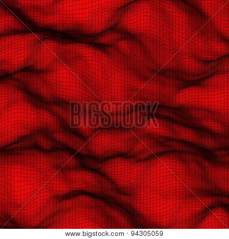 Red Abstract Polygonal Background