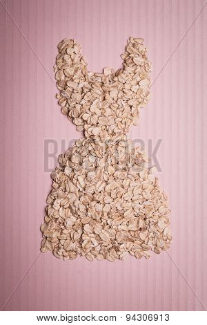 Dress Shape Made From Oatmeal